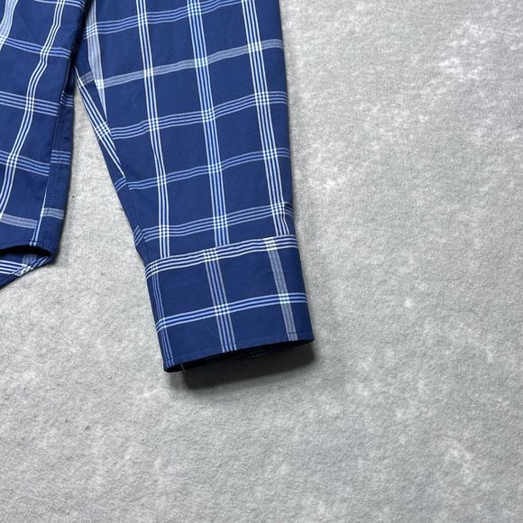 Bonobos Shirt Mens Large Blue Plaid Button Up Slim Fit Long Sleeves Lightweight - Picture 3 of 14